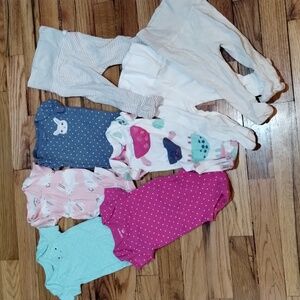 Bundle of newborn clothing Carter's Onesies and H&M pants